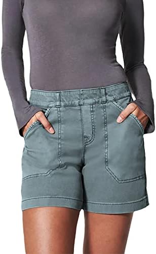 Атлетски шорцеви за жени се протегаат со двојки плус големина кратки панталони со џебни модни разноврсни обични тренинзи за жени
