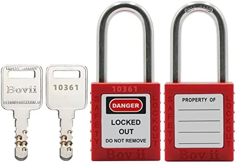 Boviisky 6 црвена, клучна различна, 2 клучеви по заклучување, заклучување на заклучувањето во согласност со ОСХА