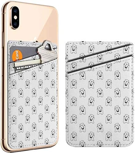 Мобилен телефон стап на лична карта за лична карта, држач за кожа на паричникот на џеб, компатибилен со iPhone, Samsung Galaxy Android паметни