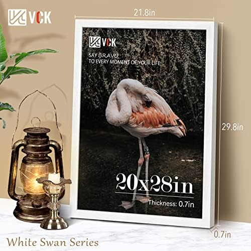 VCK 20x28 Постери за постер од 3 - бела, текстура ексклузивни рамки за слика на цврсто дрво, виси wallид