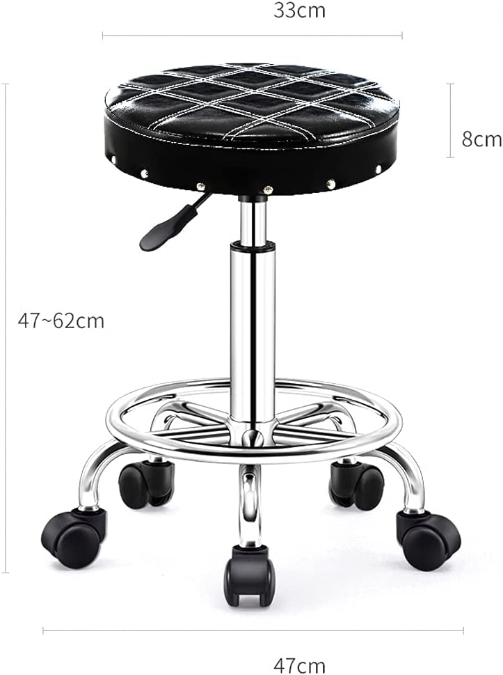 Гроздобер тркалачки столче со тишина тркала, столче за прилагодлива висина на кожа, удобно 2-слој сунѓер пошироко седиште, столче
