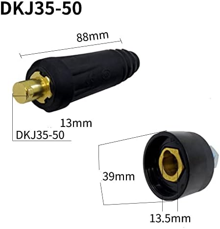 1 сет DKJ25-35-50-70 Електрична машина за заварување Сите бакарни европски стил Брз приклучок за заварување на кабел за заварување брз