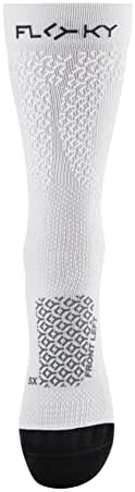 Чорапи со скокач на Storelli од Флоки, биомеханички чорапи за кошарка и одбојка, подобрување на перформансите, заштита од повреди, забрзување на закрепнувањето, бело, д?