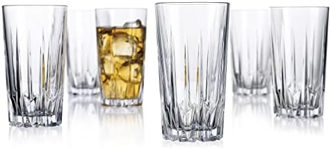Комплет Од 10 Издржливи Очила За Пиење Брилијантност Вклучува 10 Поладни Чаши 10-парче Елегантен Стакларија Сет-Одлично За Забави,