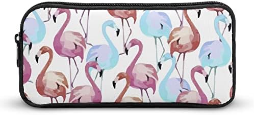 Акварел фламинго молив торбичка торбичка торба со слатка пенкало за канцелариски кутии за шминка организатор на шминка