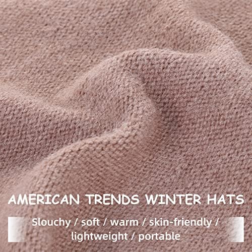 Американски трендови Бејн Капчиња за жени Слауни плетени зимски капи меко топол череп капа за гравчиња