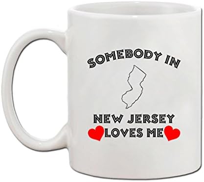 Некој во Newу Jerseyерси ме сака керамички кафе чај чаша чаша празничен Божиќ Ханука за мажи и жени и жени