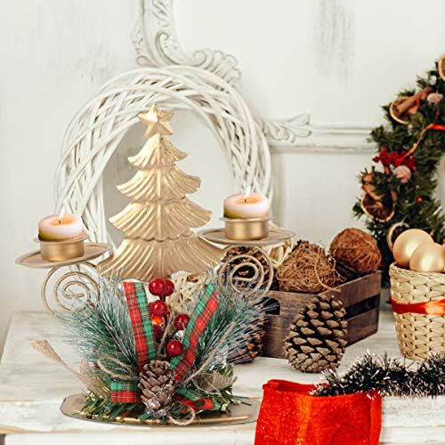 Кесјоо Домашен Декор Метален Држач За Божиќни Свеќи За Свеќи Декоративни Држачи За Метални Свеќи За Новогодишна Елка Свадба Божиќна Трпеза