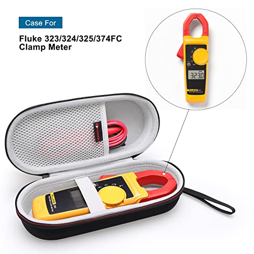 Chandad Clamp Meter Case for Fluke 323/302/324/325/374FC -AMZN/374FC 600AC/DC метар за прицврстување - торба за складирање на тврда носење