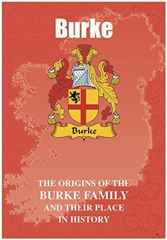 I Luv Ltd Бурк Ирска брошура за историја на семејството што го опфаќа потеклото на ова познато име