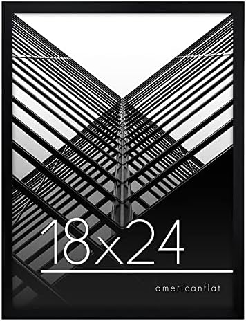 AmericanFlat 18x24 Постери рамка во црна - тенка гранична фото рамка со полиран плексиглас - хоризонтални и вертикални формати за wallид