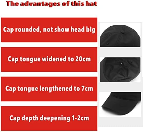 Munula overize xxl Бејзбол капа Брзи суви капи за глави за мажи големи глави капи, тато капа, прилагодлива 23,6 -25,6