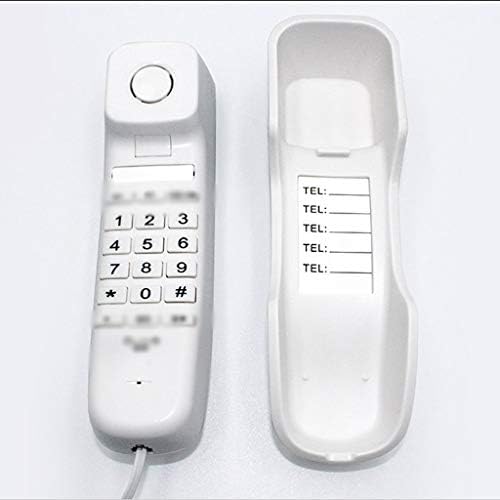 KXDFDC мини десктоп кабел, фиксен телефонски фиксен телефонски wallид поддржува нем телефон за бања, канцеларија, боја на хотел, бела
