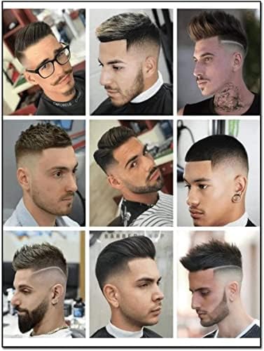 Барбер продавница постер модерен фризури дизајн стил на коса уметност уметност машка фризура за фризури за постери слика wallидна уметност hd декор
