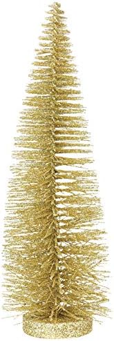 Оддел 56 Божиќни основи на сјајно дрво, 13,7 инчи, злато