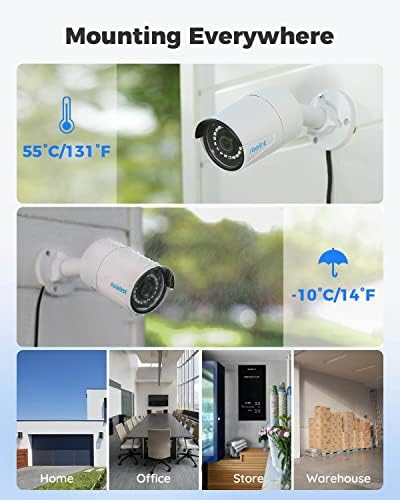 Пакет на системот за безбедност на камерата на Reolink 5MP POE, 10 парчиња 5MP POE IP камери, 16CH NVR претходно инсталиран со 4TB