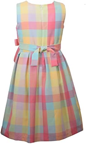 Бони Jeanан Велигденски фустан пролетен шарен фустан за бебе дете и мали девојчиња