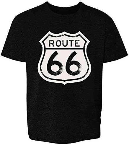 Поп теми рута 66 знак ретро гроздобер црно-бел младински девојче момче маица маица