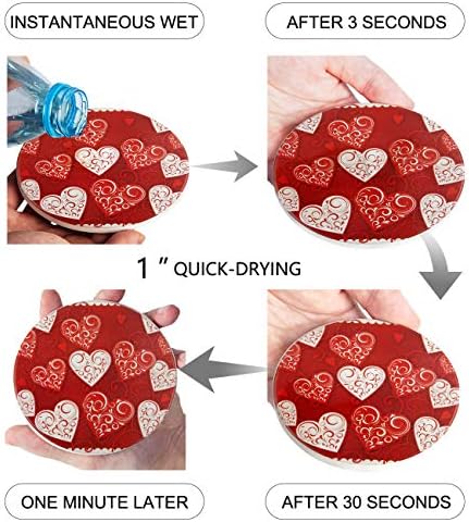 Среќен Ден На Вљубените Љубов Апсорбирачки Керамички Подлоги За Пијалоци Со Дијаметар Од 4 Инчи Тркалезни Душеци За Брзо Сушење На Подножјето Со