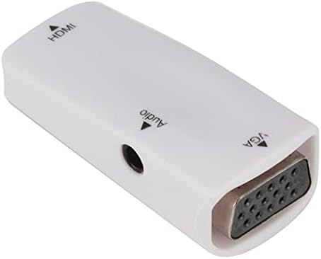 ZYZMH Mini HDMI женски до VGA адаптер 1080P FHD аудио видео HD2VGA конвертор за компјутерски лаптоп HDTV Компјутерски проектор