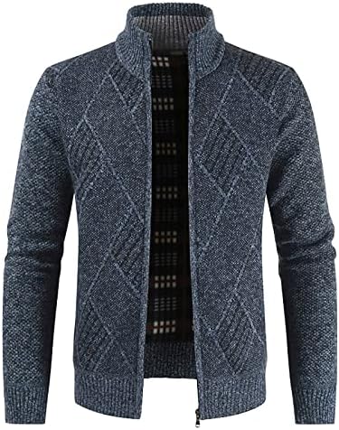 Јакни за мажи случајни есенски зимски џемпер џемпер стојат јака кардиган врвови џемпери џемпери блуза палто јакни