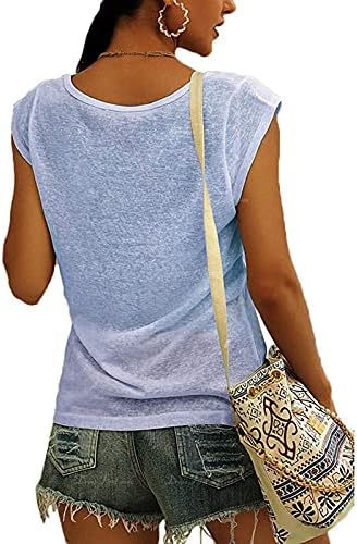 Маички за маици со женски 2023 година, V-врат-маица, лежерна ракав за ракав, цврста лабава блуза, вклопување на резервоарот и блузи