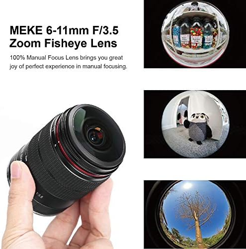 Meike 6-11mm F/3.5 Широк Агол APS-C Прирачник Фокус Fisheye Зум Објектив одговара Fijifilm X-Монтирање Огледало Камера X - T3