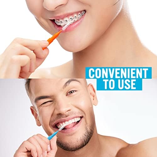 DGDFLDGC 120 парчиња интердентални четки за почисти стоматолошки алатки, загради за држачи загради за загради за заби за чистење на заби,