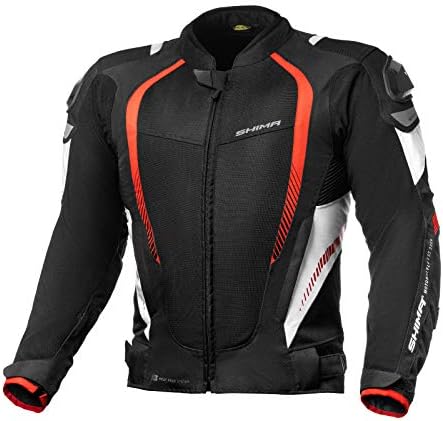 Shima Mesh Pro моторцик јакна за мажи - Летна мрежа Менс Сити велосипедска јакна со лизгачи на рамо CE задниот рамо на лактот Оклоп