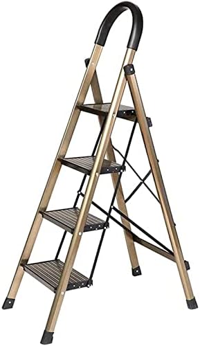 Семејно-едноставен мебел Безбедност Скала 4 чекори за искачување на чекори скали/бришење стакло/триаголник Механички дизајн стабилен