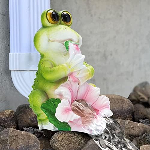 Vzvxcc статуа на отворено жаби за олук за продолжување на декорацијата, декоративен олук за старателство на пренасочување на градина за тревник
