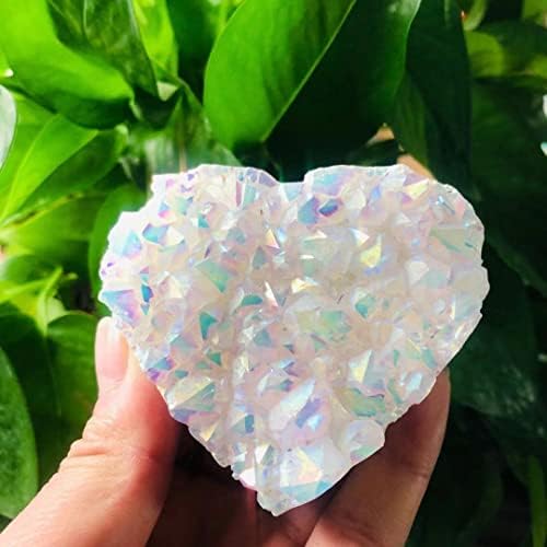 Природна Reiki Chakra Crystal 100g-250g Природна аура Ангел Кристал Кластер Кластер Камен Орнаменти во форма на срце 1 парчиња