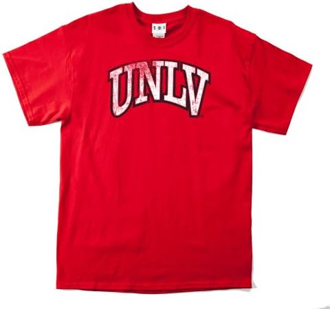 NCAA UNLV бунтовници 100-процентни пред-скратени гроздобер лак кратки ракави за кратки ракави