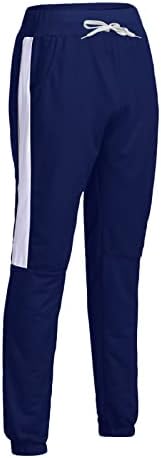 Машка атлетска тренерка со 2 парчиња Обичен блок во боја на долги ракави облеки со качулка постави есен зимски џогирање џемпери костум