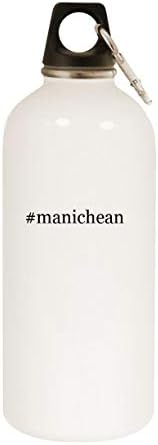 Моландра производи manichean - 20oz хаштаг не'рѓосувачки челик бела вода шише со карабинер, бело