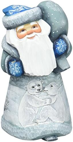 G. Debrekht Polar Explorer Wilderness Santa рачно насликана резба на дрво