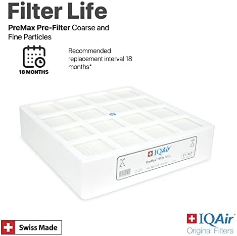 Iqair Premax Prefilter 3 Пакет - Оригинален филтер за замена на воздухот за IQAIR HealthPro Series - Контролира груби и фини честички