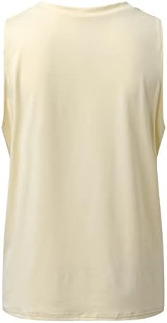 PMMQRRKUU жени цврста боја камизола секси резервоарот врвен лажичка вратот маица без ракави тунична летна лабава блуза