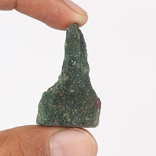 Gemhub Burmase Природно зелена жад лековита камен за трескање, лечен камен 23,85 ct