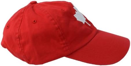 Канада од лисја од јавор | Канадска гордост извезена за возрасни Твил Црвен бејзбол капа