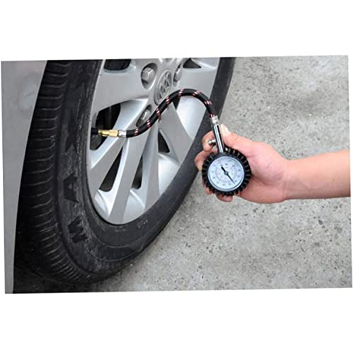Favomoto 2pcs гума под притисок на гума во гума на гума мерач на гума за гума на гума, мерач на притисок на гуми во гума, црна автомобилска манометар