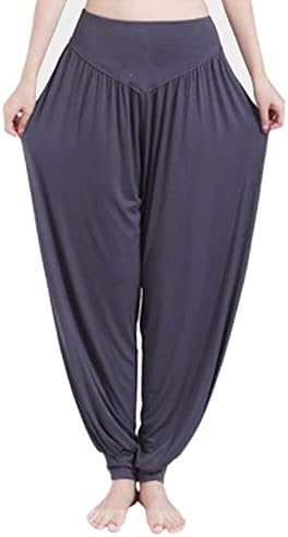 Modенски модален модален лабав Genига јога панталони со широки нозе пилатес танцувачки панталони
