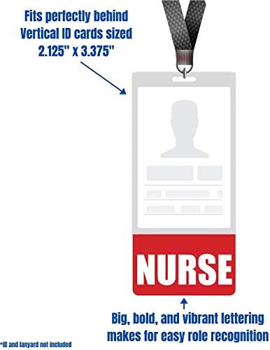 Баџет за медицинска сестра - вертикални ознаки со тешки значки за медицински сестри - Двојна лична карта за идентификација на значка