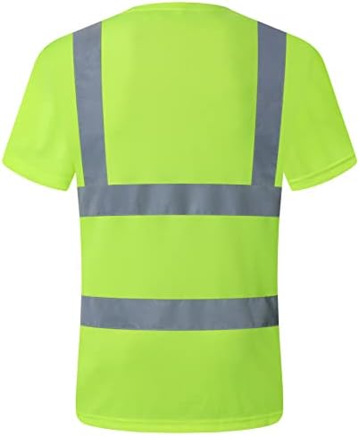 Jksafety hi-vis рефлексивна безбедносна облека | Дневна работна маица жолта боја со шивани ретро-рефлексивни ленти | Усогласеност