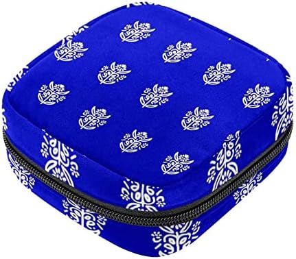 Сина цветна патен санитарна торба за чување салфетка, преносна торба за менструална подлога за тинејџери тампони санитарни