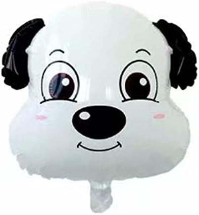 Чил 6 парчиња кучиња балони украси, слатки балони со фолија од глава на кучиња, балони во форма на коска во форма на балони за