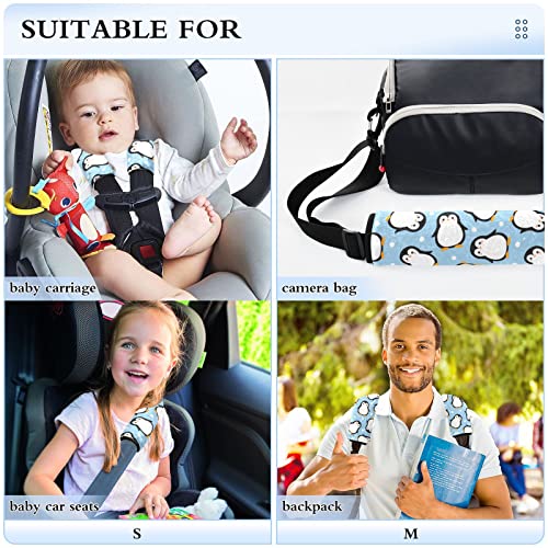 Слаба сина пингвин цртан филм за автомобили ленти за седишта за бебиња за деца 2 парчиња ленти за седишта за автомобили, перничиња
