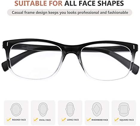 Очила 5 Пакет Компјутерски Читачи Жени Мажи Мода Сина Светлина Блокирање Очила За Читање +2.00