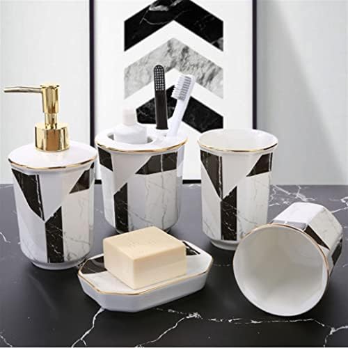 MJWDP геометриска шема керамичка бања поставена уста чаша чаша за заби држач за заби заби хотел тоалети