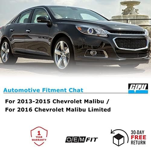 CPW Светла За Магла Компатибилни со [2013-2015 Chevrolet Malibu] [ Chevrolet Malibu Limited] Замена На Светлата За Магла Собранието